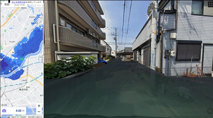 津波や風水害の浸水深をGoogleMap等で可視化「リアルハザードビューア ®」